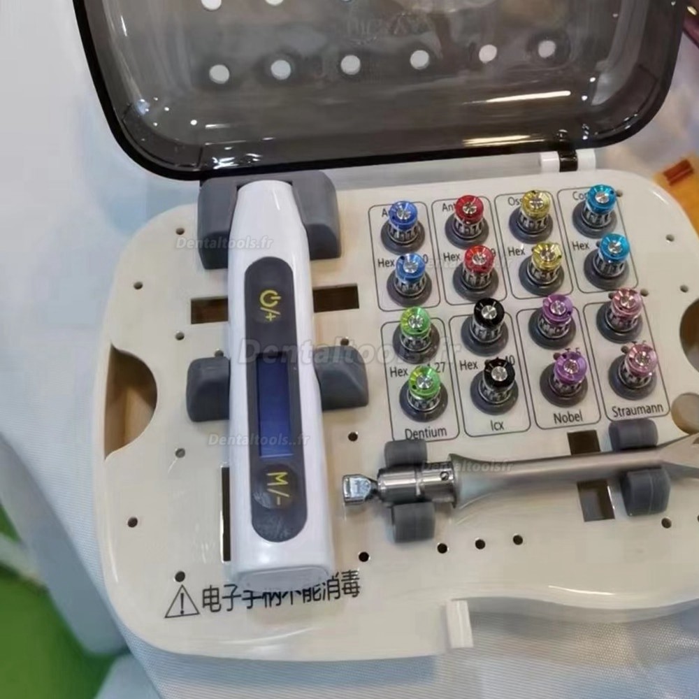 Kit de clé dynamométrique universelle pour Implant dentaire électrique avec 16 tournevis